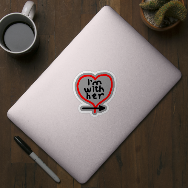 I'm With Her (right arrow) by Creatifly Graphic Tees